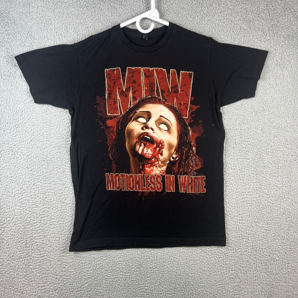 Motionless In White MIW Band Tee Horror Graphic Black T-Shirt Tultex Medium
